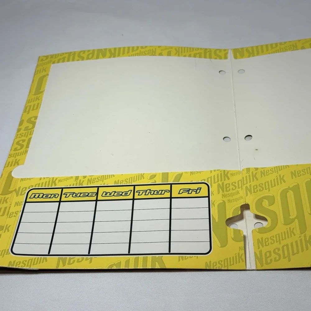 Nesquik Nestle Chocolate Drink Folder Kids‎ School 3 Ring RARE VTG 90's NEW